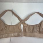 Shefit 4Luxe Flex Sports Bra Medium Impact Black Zip Wireless Lift Front Close Tan Size 4X Photo 11