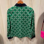 Charter Club Cute / Ugly Christmas contest winner 🏆 green geometric print navy trim henley Photo 10