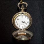 Quartz Steampunk Pocket Watch Necklace Gold Photo 3