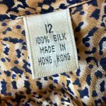 Ellen Tracy Linda Allard for Silk Blouse Top Button Down Size 12 Pockets Photo 1