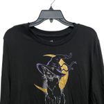 Halloween Celebrate Black Cat Witch Moon Long Sleeve Shirt Large Photo 1