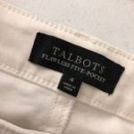 Talbots  Womens Jeans Flawless Five-Pocket Ankle Crop Button Detail White Size 4 Photo 2