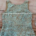 Ellen Tracy Women’s size 8  nude light aqua blue lace overlay dress sequence READ Photo 3