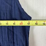 Kings Road Womens Dress Sz S Navy Blue Cotton Maxi Long Tiered Sleeveless Crepe Photo 4