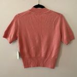 STAUD NWT  Damask Pink Sullivan Top Sweater V-neck Preppy Wool Women size Medium Photo 7