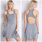 Free People  Catchin’ Rays Grey Ribbed Mini Dress Photo 1