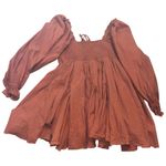 Chelsea and Violet Mixed Media Puff Sleeve Boho Dress Photo 2