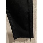 MOTHER Denim MOTHER High Waist Looker Ankle Fray Guilty Party Racer Black Jeans Photo 6