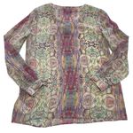 Brooks Brothers Brooks‎ Brothers Blouse Womens 4 Multicolor Silk Long Sleeve Paisley Print Sheer Photo 1