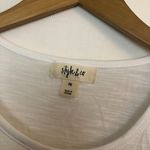 Style & Co NEW NWT PETITE Ruffled Hem Top White Blouse Short Sleeve Sheer Summer Photo 4