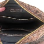 GILI Leather Crossbody Bag Sienna Snakeskin Brown Purse Photo 7