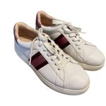 Kate Spade Keswick Glitter Stripe Low-Top Sneakers White Pink Stripe 9.5 Photo 1