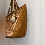 Brahmin  Rare Style Crocodile Leather Saddle Brown Tote Photo 9
