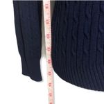 kim rogers NWOT Navy Blue Cable Knit Crewneck Sweater Top New Photo 5