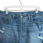 Old Navy  High Rise OG Straight Shorts 14 Blue Secret Smooth Pockets Distressed Photo 2