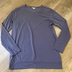 Gap Maternity Long Sleeve Drapey Blouse ~ Navy Purple, Modal ~ Women’s Size M Photo 8