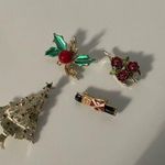 Vintage Christmas Brooch Pin Lot Bundle Gerrys Photo 0
