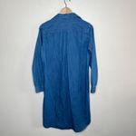 Grayson by Frank and Eileen Womens Cotton Chambray Midi Blue Shirt Dress XS Photo 8