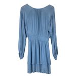 Style Rack Blue Long Sleeve Tiered Boho Cottagecore Mini Dress Photo 3