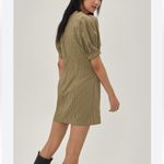 Nasty Gal Size 8 Puff Sleeve Gingham Print Fitted Mini Dress Green Cottagecore Photo 6