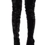 Cape Robbin Women's Paw Thigh High Boot size 7.5 black over the knee block heel Photo 0