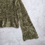 Charlotte Russe Charlotte Ruse Green Turtleneck Crop Chenille Flare Sleeve Y2K VTG Sweater Small Photo 11