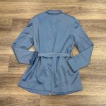 House of Harlow 1960 Blue Belted Blazer Women’s Satin Oversized Size M Photo 1