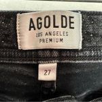 AGOLDE Super High Rise Roxanne Black Goldr Waist Jeans 27 Photo 3