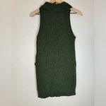 Pilcro Ribbed Knit Turtleneck Sweater Tunic Vest Green Small Anthropologie $120 Photo 12
