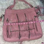B. Makowsky Alexis Pink Fringe Leather Shoulder Crossbody Bag Photo 11