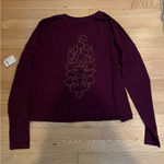 Free People Logo Henley Pullover Size medium Red Photo 1