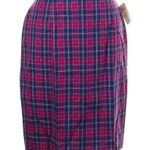 Talbots  | Classic Red & Blue Tartan Plaid A-Line Skirt Size 12 Large L NWT Photo 0