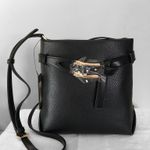 Halston  “Tasha” black leather crossbody  Photo 4