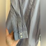 COS split back panel striped button down shirt size 4 Photo 3