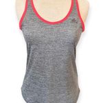 Adidas Keyhole Climalite Tank Top Shirt Size Small Gray Heathered Red Open Back Photo 0