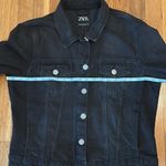 ZARA  Women's Dark Denim Jacket Photo 7