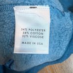 Lovers + Friends  Off Shoulder Sweater Cropped Teal Blue Size Small Photo 6