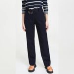 Tory Burch NWT RELAXED GABARDINE PANT in Medium Navy Photo 3