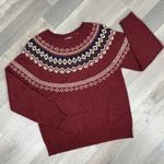 Weatherproof  Vintage Fairisle Pullover Sweater Chili Red Small Photo 11