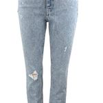 Banana Republic  Women's Blue Light Wash Distressed Slim Straight Denim Jeans 26 Photo 0