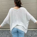 Free People “Whole Lotta Love” Oversized Asymmetrical Hem Sweater Top OS Photo 2