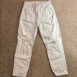 American Eagle Women’s White Distressed Jeans Photo 0