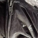 Victoria's Secret  Velour Hoodie Sweatshirt Size XL Black Full Zip Rhinestone Photo 14