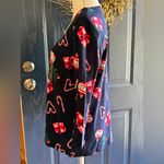 kim rogers  Dark Blue Holiday Print Blouse Photo 2