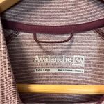 Avalanche  Womens Buttery Soft 1/2 Zip Pullover Sweatshirt Light Purple Stripe XL Photo 3