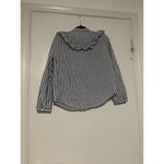 Madewell  Whitney Striped Ruffle Blouse M Blue White Photo 5