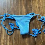 Ellejay  Blue Bikini Bottom with Side Ties Photo 0