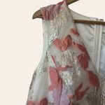 Badgley Mischka Mark + James Reo Brocade Floral V-Neck Cocktail Dress Size 12 Photo 6