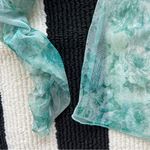 ZARA  Sheer Floral Blouse - Green and Cream Photo 9