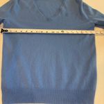 Ralph Lauren Blue Label 100% Cashmere Italian Yarn V Neck Blue Sweater Large Photo 4